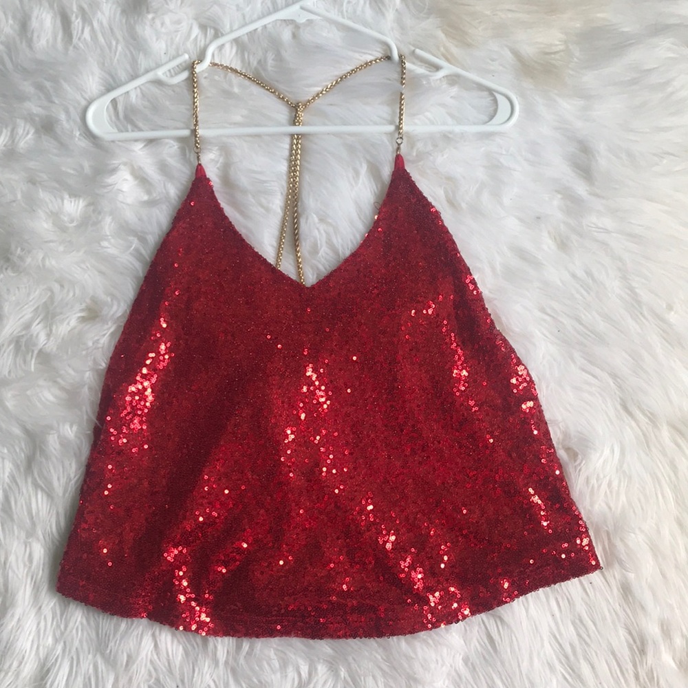 Red tank top
